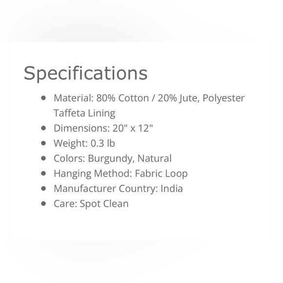 🛍️ Burgundy Check Jute Stocking 12x20” - Picture 4 of 5